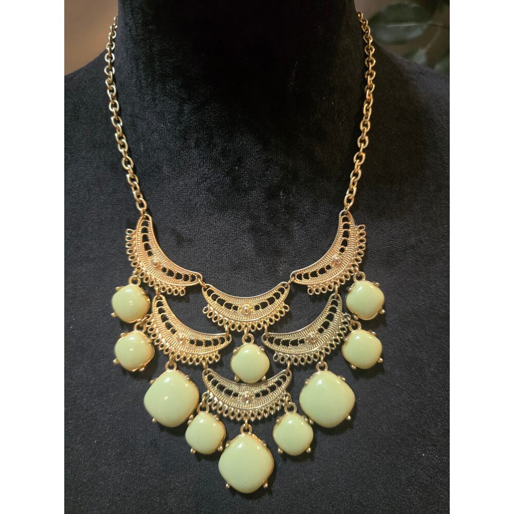 Womens Gold Tone Round Pendant Chain Necklace Adjustable Lobster Clasp Jewelry